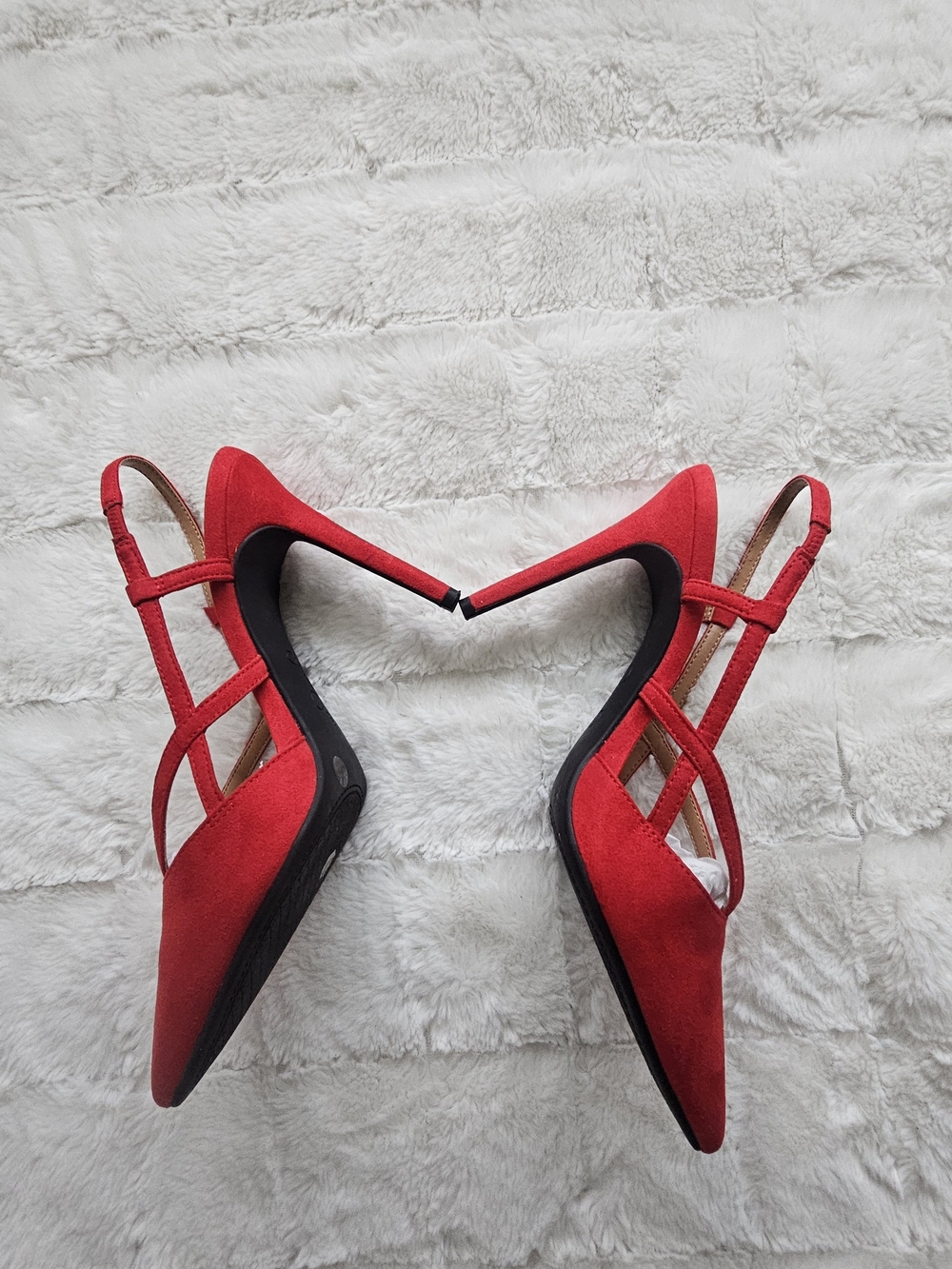 Jessica Simpson Red Pointed Toe Slingback Heels